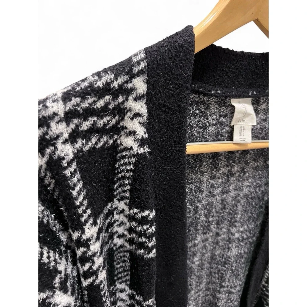 Joie Black and White 80s/90s Style Super‎ Soft Cardigan Sweater S